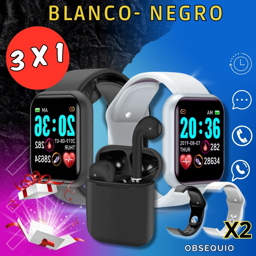 ⌚combo  x 5 piezas - 2 relojes + 1 audífonos+ obsequio ⌚