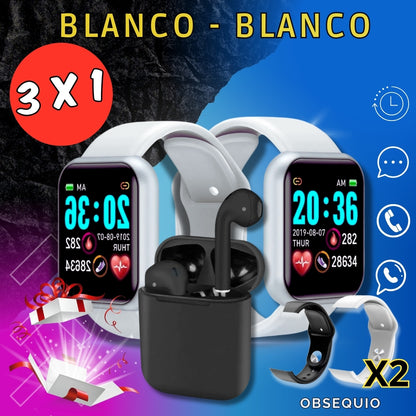 ⌚combo  x 5 piezas - 2 relojes + 1 audífonos+ obsequio ⌚