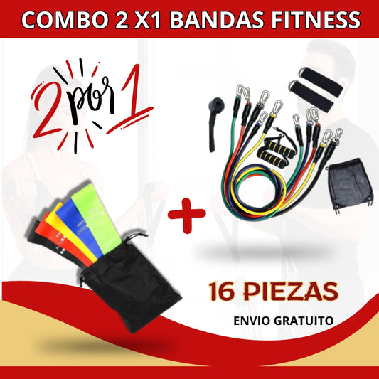 Combo x 17 piezas Bandas tubulares mas bandas planas