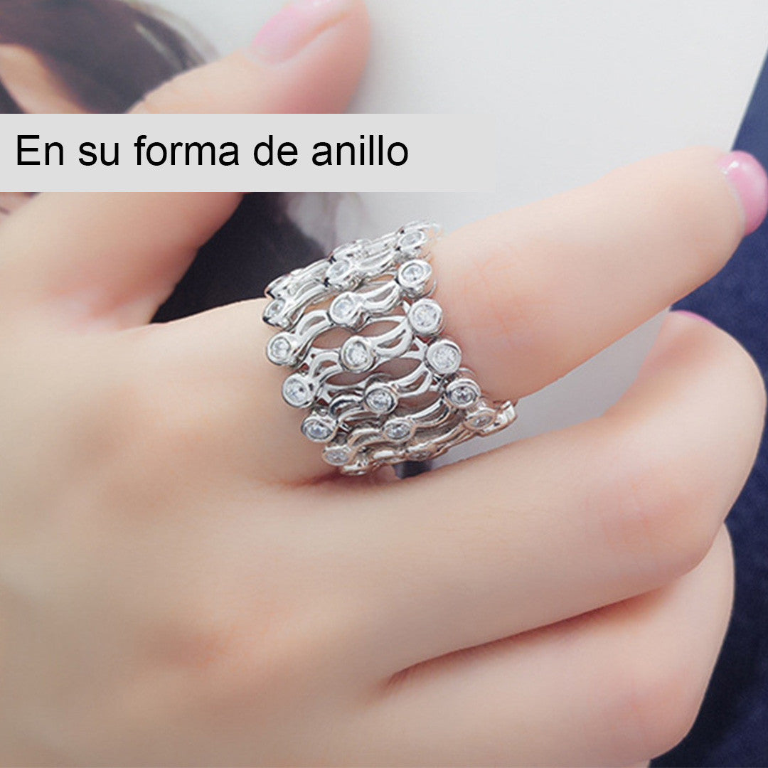 Anillo Pulsera 2 en 1 Joyería Magnapy