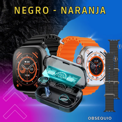 combo x 3  Smart Watch T800ULTRA + audífonos M-10