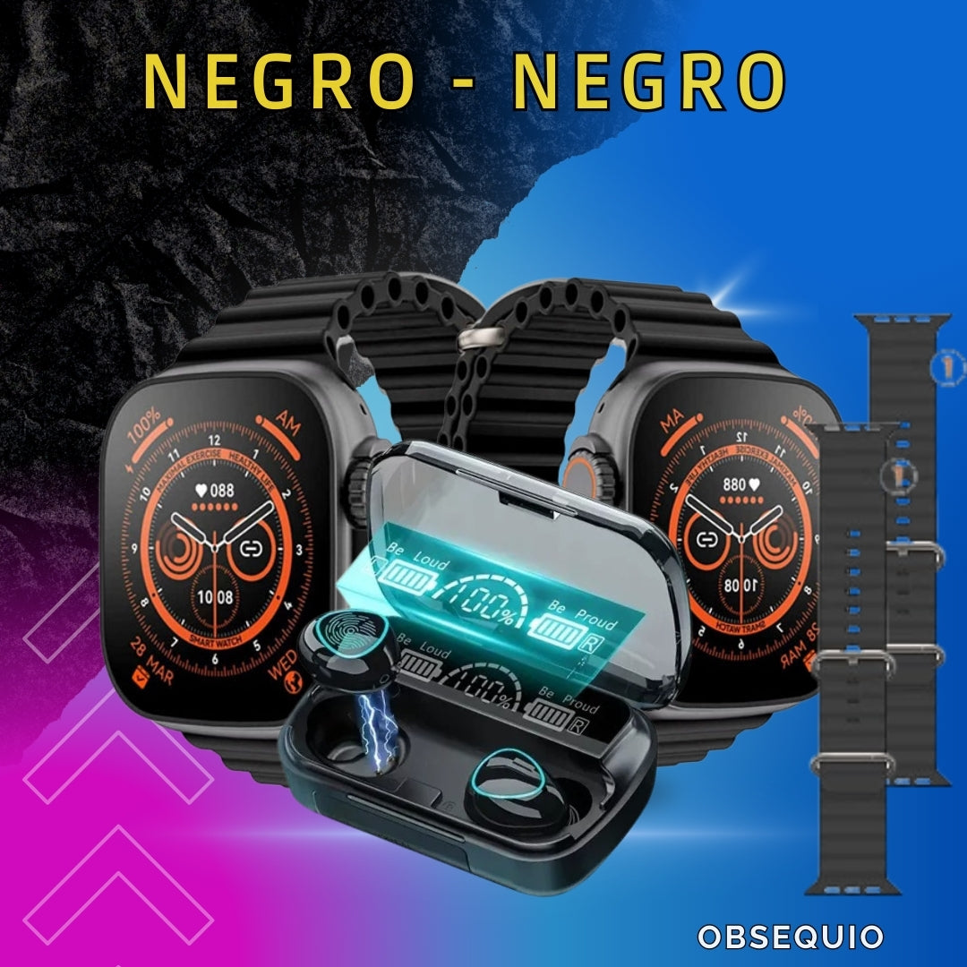 combo x 3  Smart Watch T800ULTRA + audífonos M-10