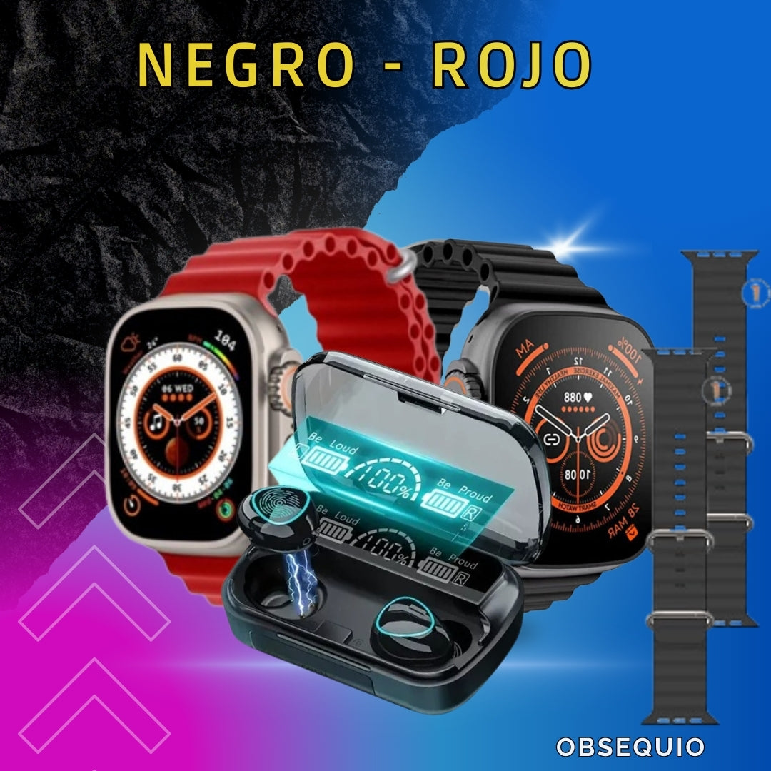 combo x 3  Smart Watch T800ULTRA + audífonos M-10