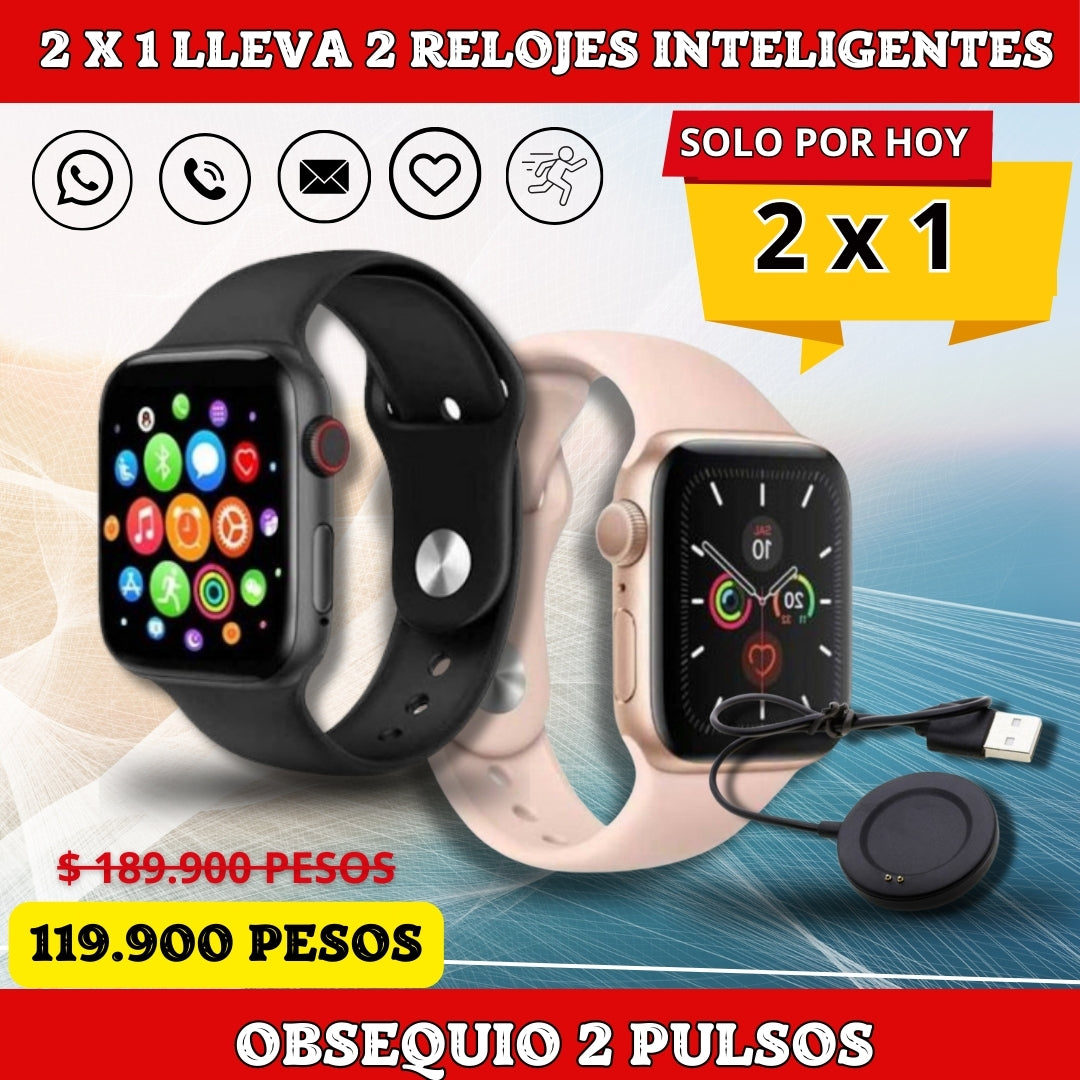 2 x 1 Reloj Smart Watch T500 Contesta Llamadas