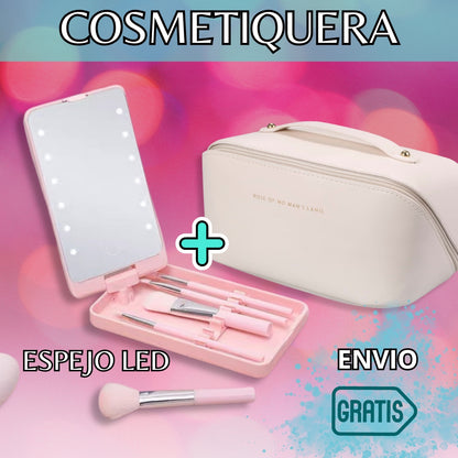 COSMETIQUERA  + ESPEJO LED